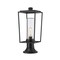 Z-Lite Sheridan 1 Light Outdoor Pier Mounted Fixture, Black And Seedy 594PHMR-553PM-BK - alternate 1